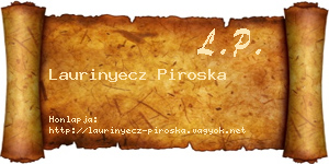 Laurinyecz Piroska névjegykártya
