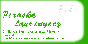 piroska laurinyecz business card